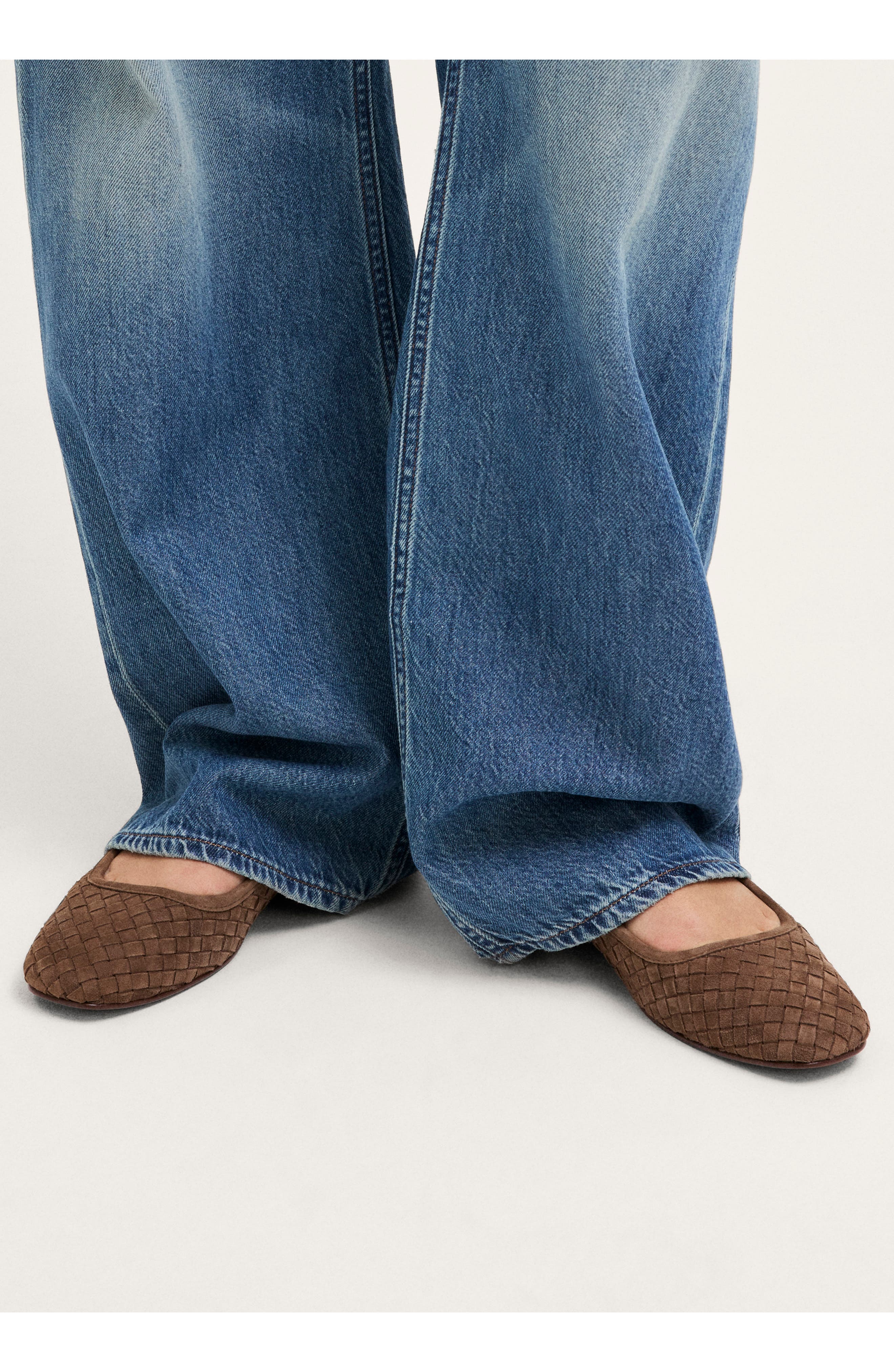 The Greta Woven Mary Jane Flat, Alternate, color, LIGHT UMBER