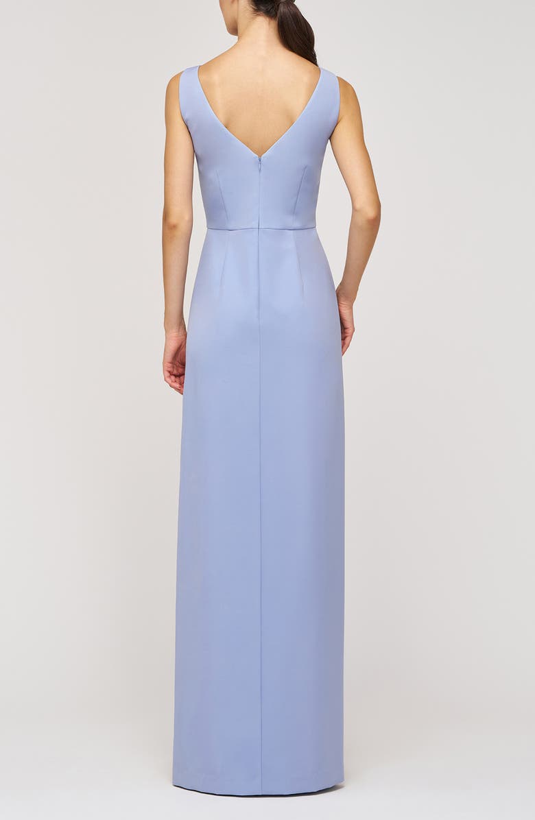 Kay Unger Ira Placed Paillette Floral Column Gown, Alternate, color, Blue Bird