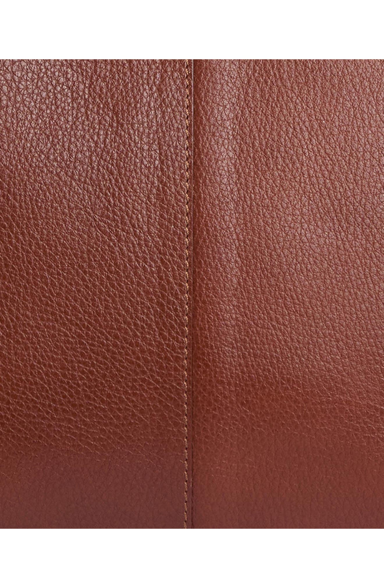 Large Alder Leather Tote Bag, Alternate, color, BROWN