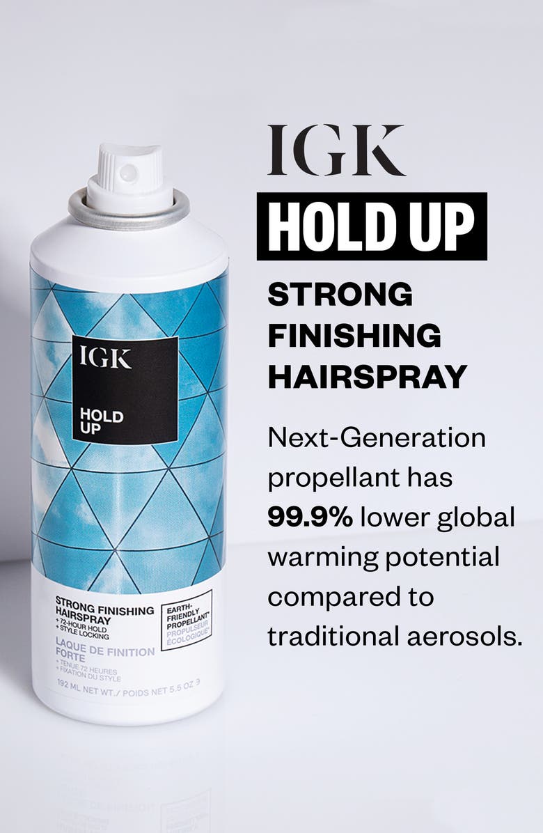 IGK Hold Up Strong Hold Finishing Hairspray, Alternate, color, 