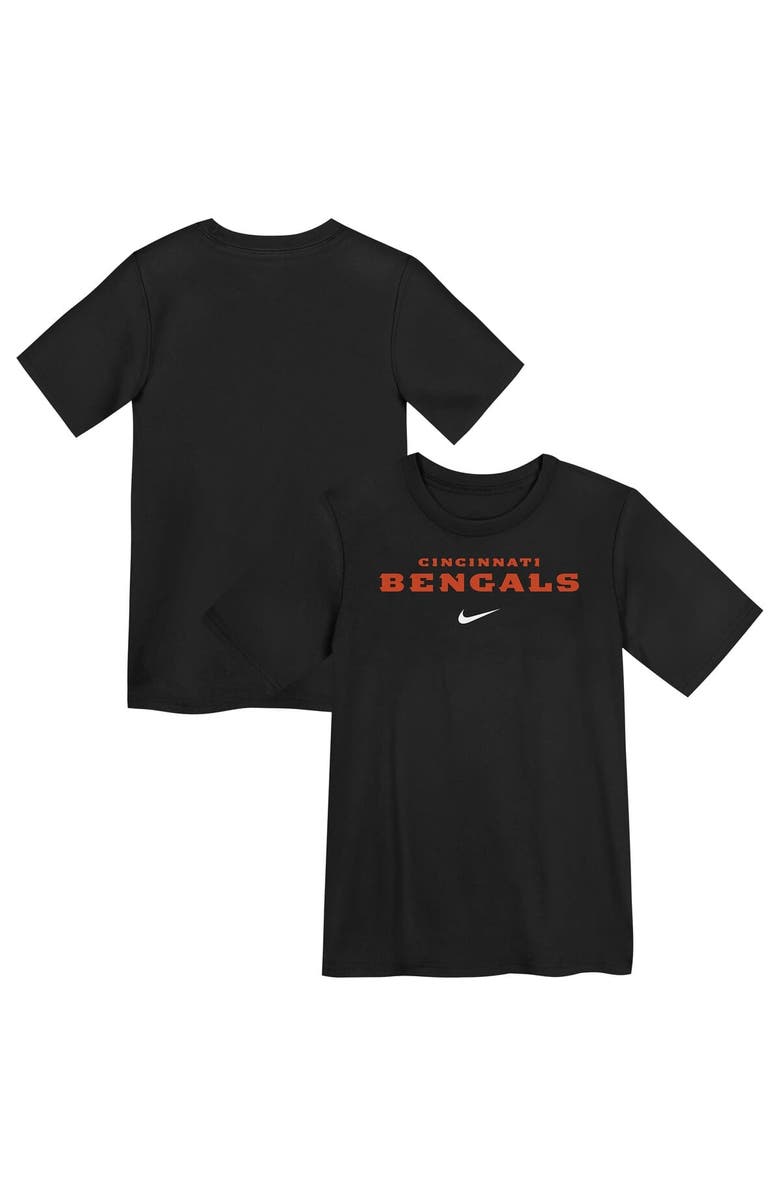 Nike Preschool Nike Black Cincinnati Bengals Wordmark T-Shirt, Main, color, Black