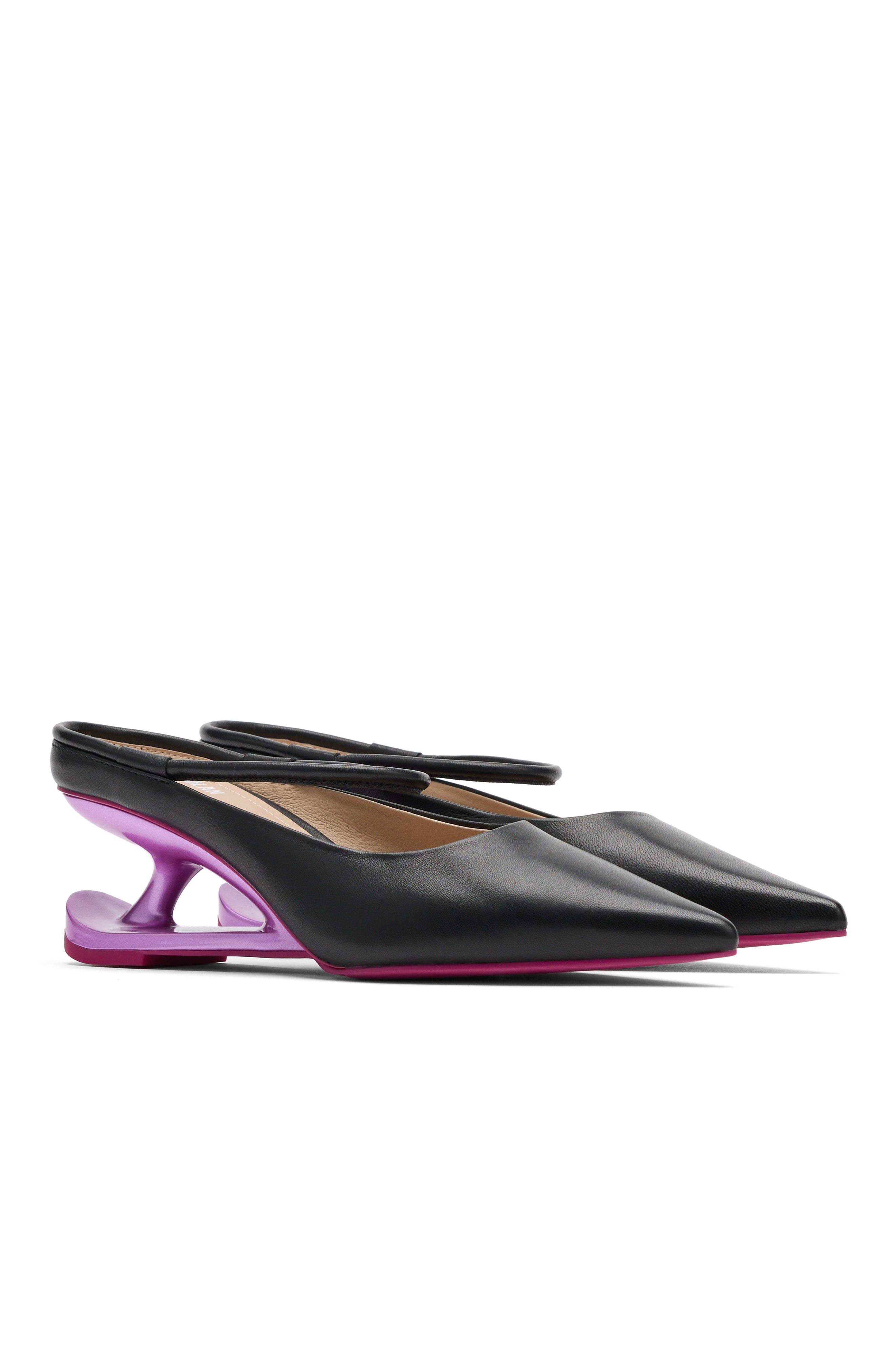 MARC NOLAN Sophia Leather Strap Pumps, Alternate, color, Black/Magenta