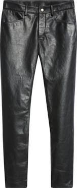 Rick Owens Tyrone Skinny Fit Leather Jeans