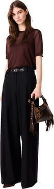 maje Wide-leg suit trousers