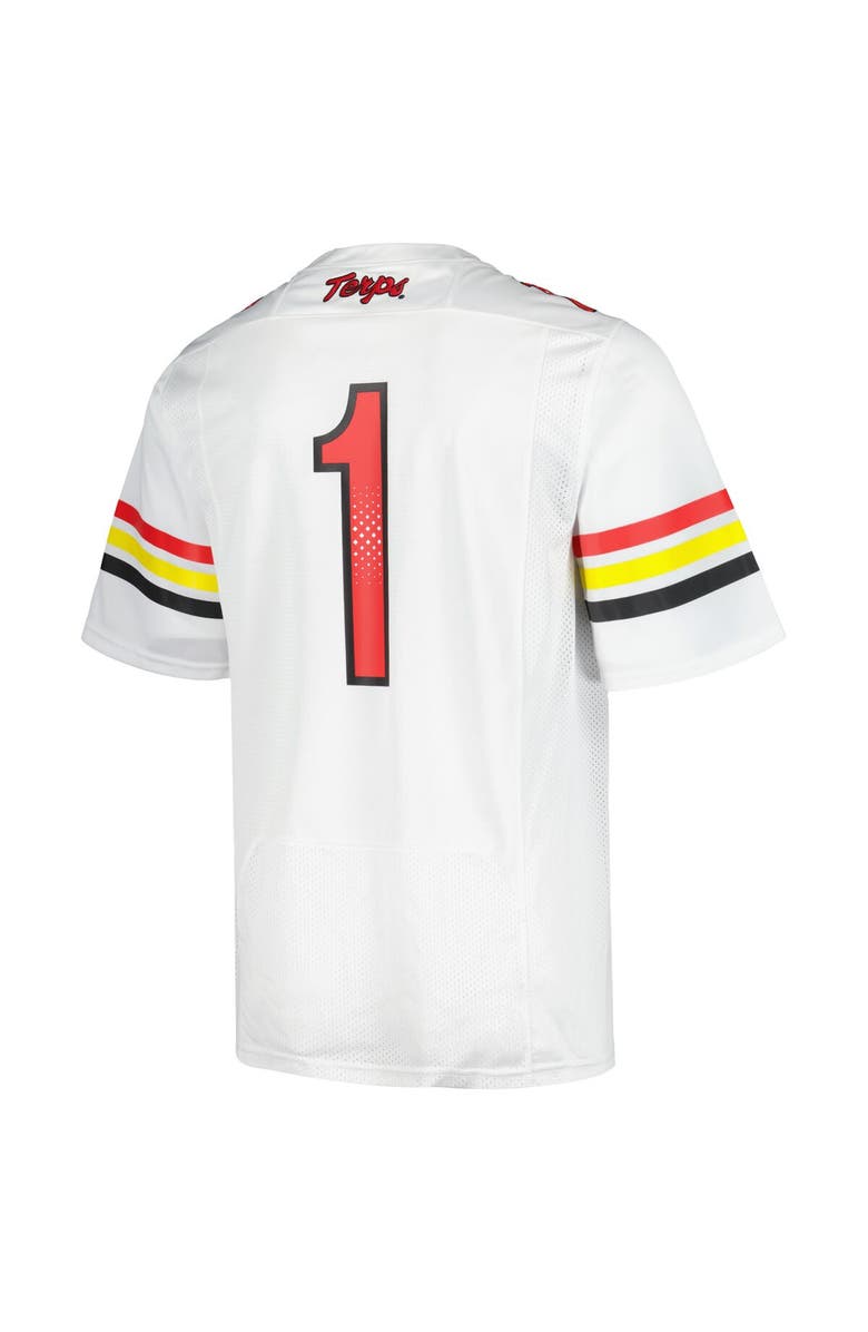 Under Armour Men's Under Armour #1 White Maryland Terrapins Replica Football Jersey, Alternate, color, White