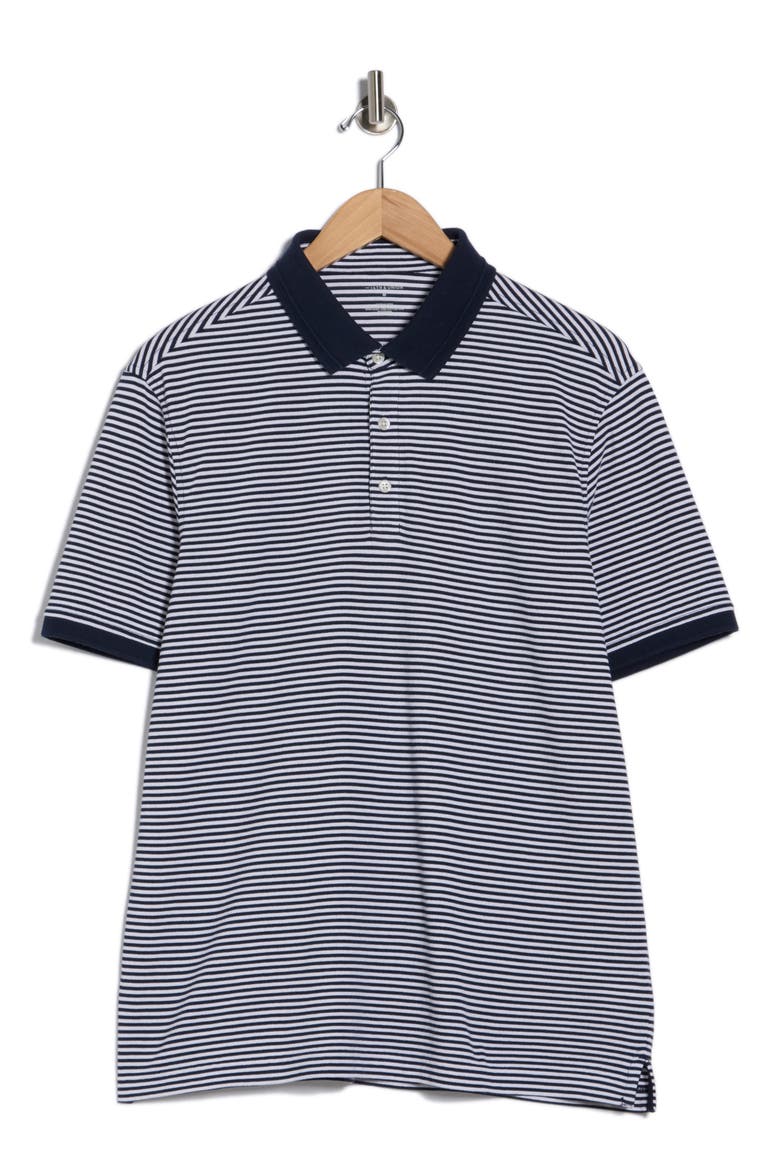 Stripe Cotton Blend Polo, Alternate, color, NAVY TED STRIPE