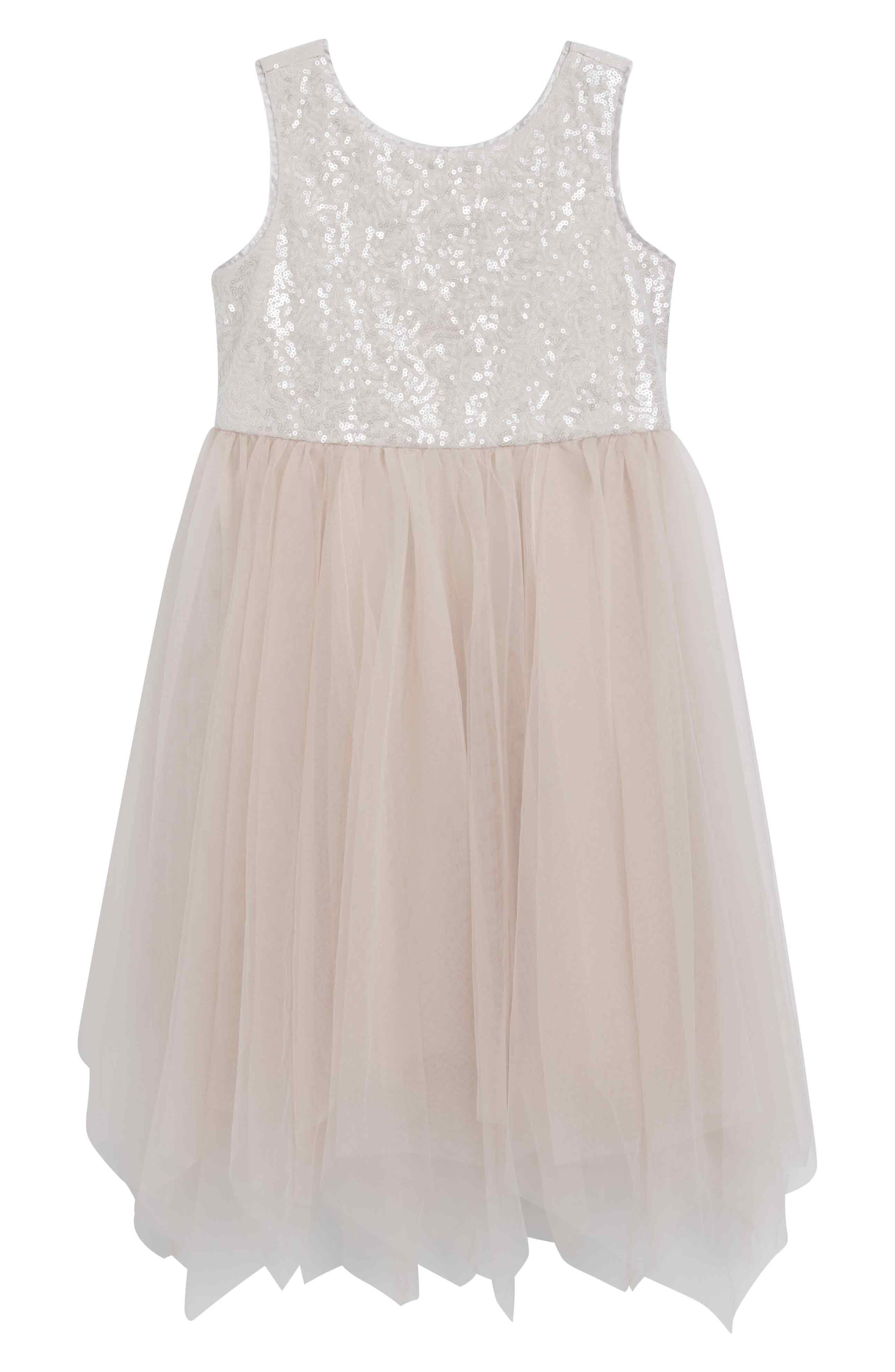 Kids' Sequin Sharkbite Hem Dress