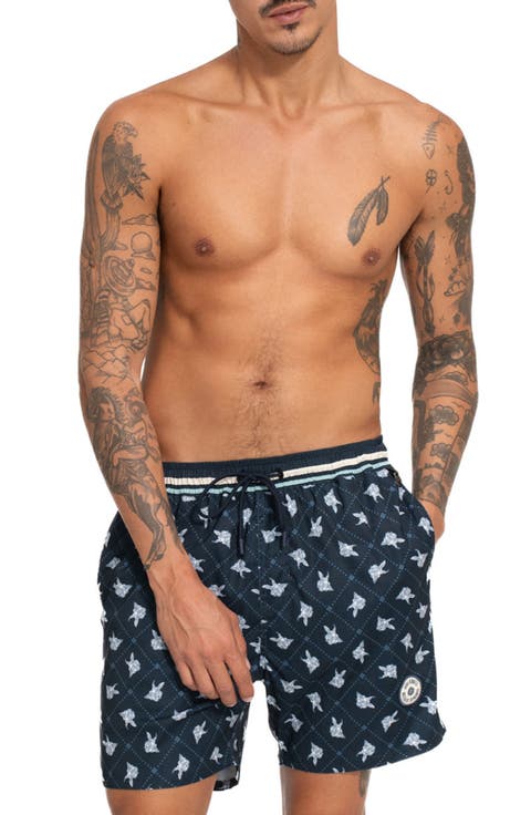 Joe Cherish Stretch Cotton Blend Swim Trunks