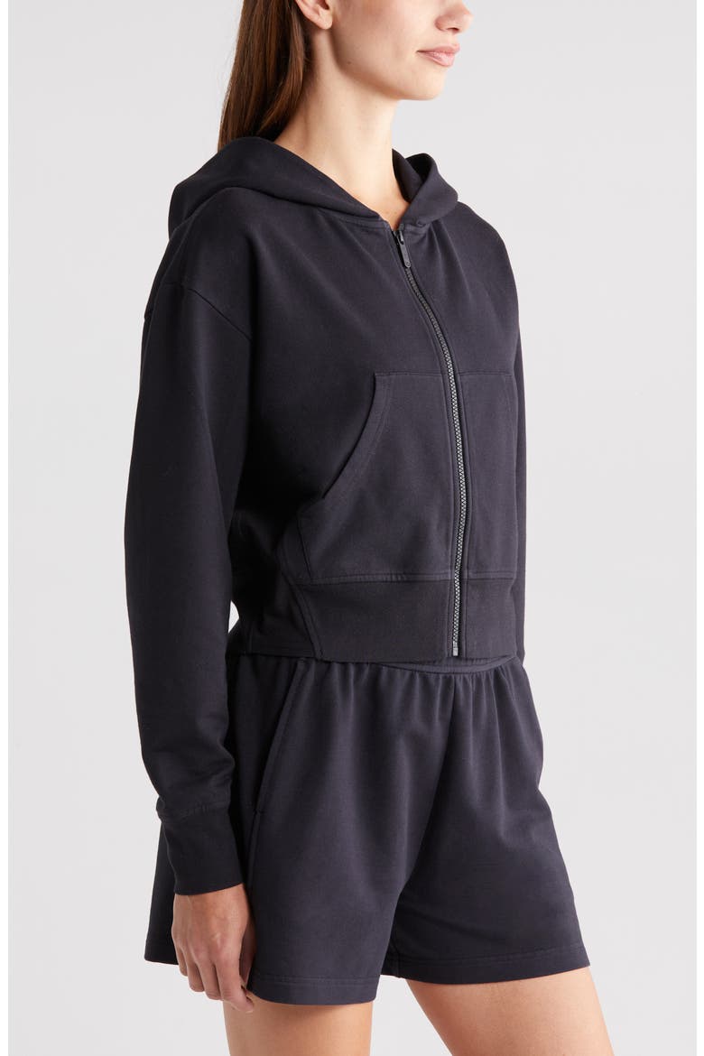 Swoop Full Zip Hoodie, Alternate, color, BLACK
