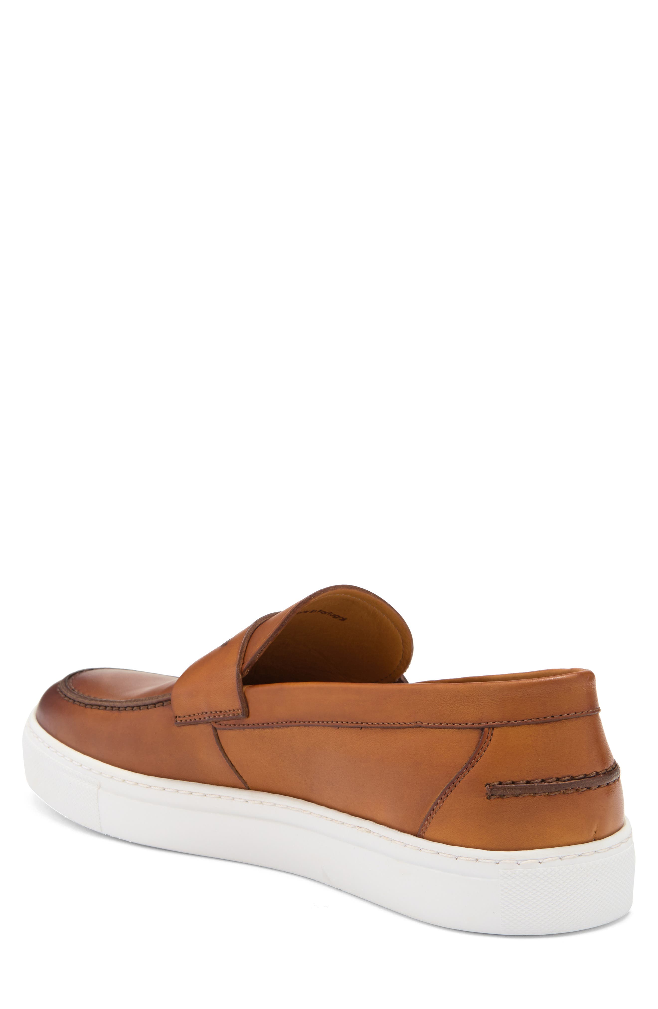 Johnny Cuero Penny Loafer Sneaker, Alternate, color, CUERO