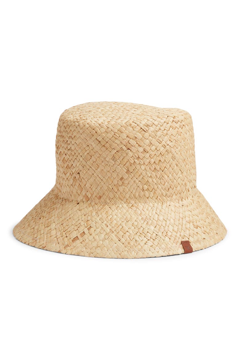 Straw Bucket Hat, Main, color, NATURAL