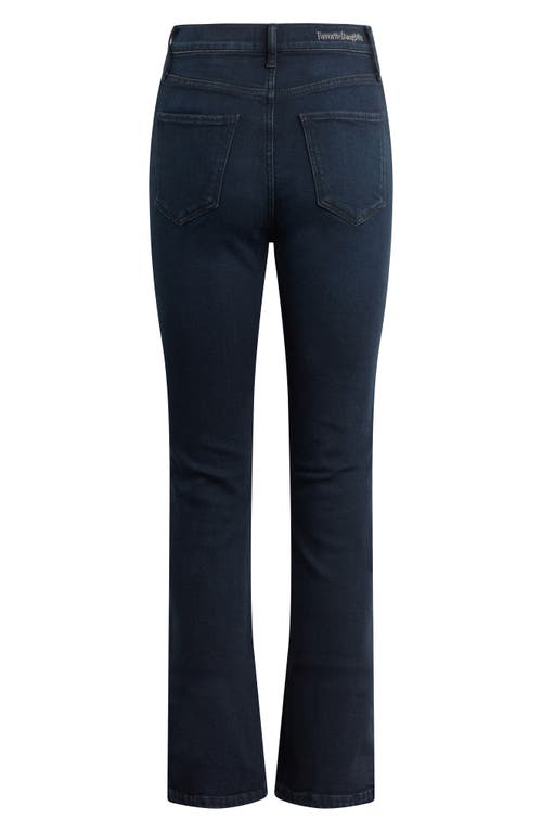 Favorite Daughter The Valentina Super High Waist Mini Bootcut Jeans In Black