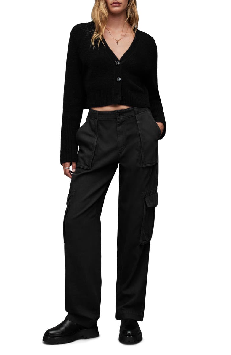 AllSaints Freida Straight Leg Cargo Pants, Alternate, color, 