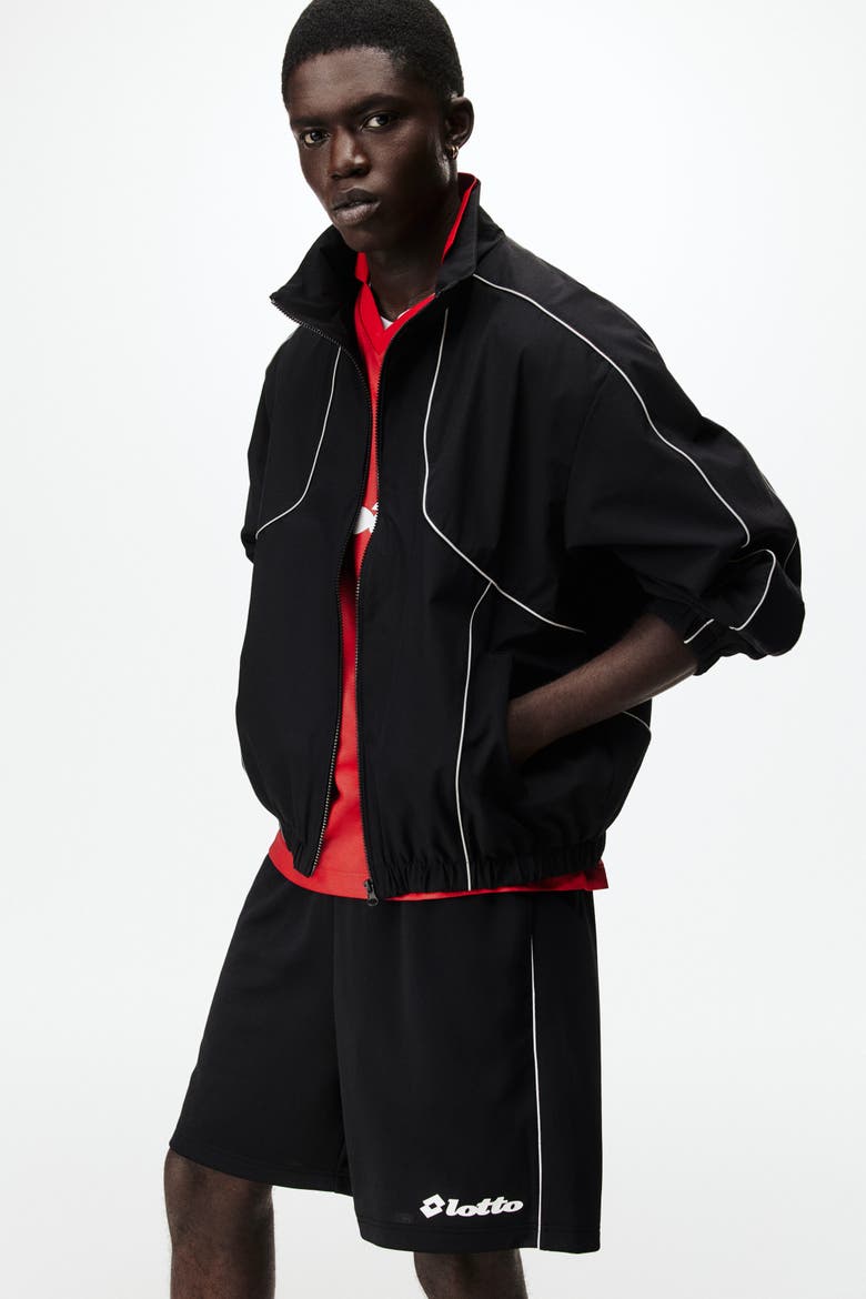 Relaxed Fit Football Shorts, Main, color, Black/Lotto