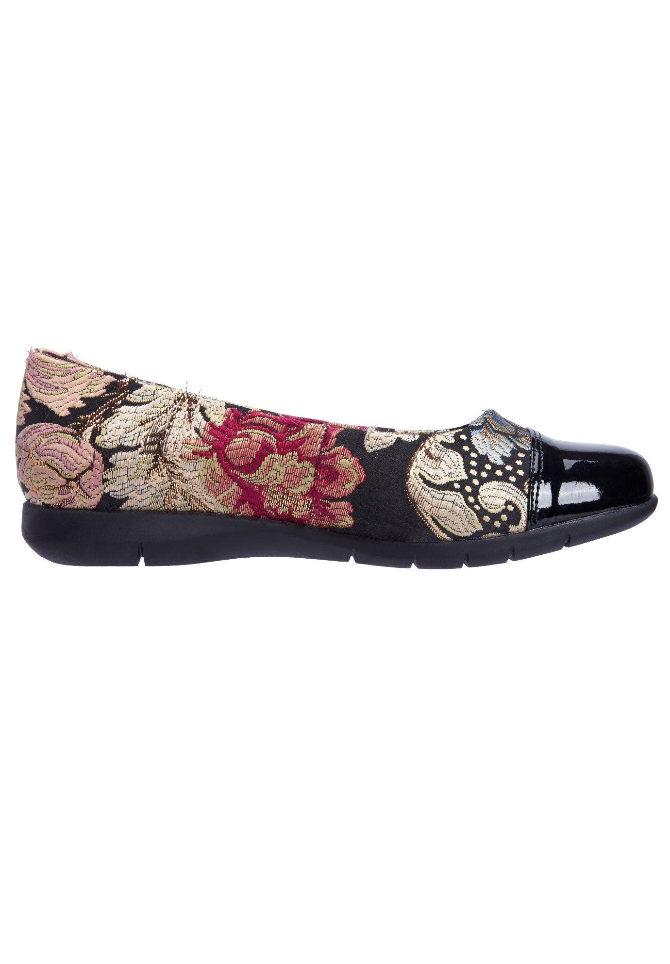 The Fay Slip On Flat, Alternate, color, FLORAL METALLIC