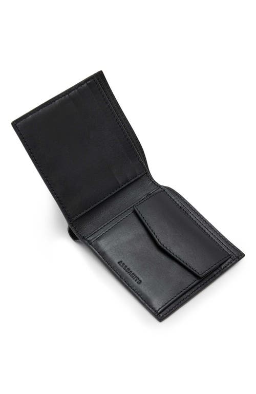 Allsaints Delph Orlando Leather Wallet In Black