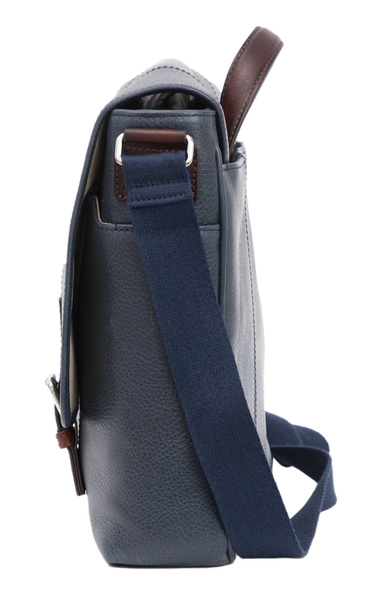 PinoPorte Nino Leather Messenger Bag, Alternate, color, 