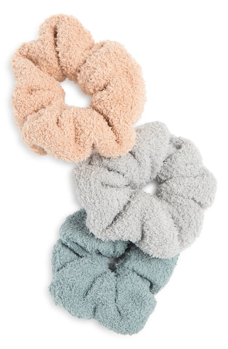 Barefoot Dreams<sup>®</sup> Set of 3 CozyChic<sup>™</sup> Scrunchies, Alternate, color, Faded Jade Multi