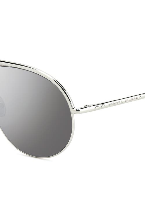 Isabel Marant The In Love Rectangle Sunglasses, 59mm In Palladium/silver Sp