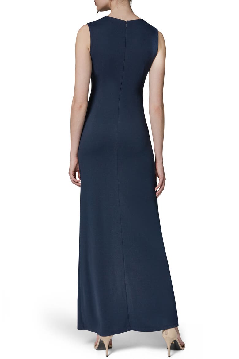 Asymmetric Neck Hardware Detail Jersey Gown, Alternate, color, NIGHTFALL