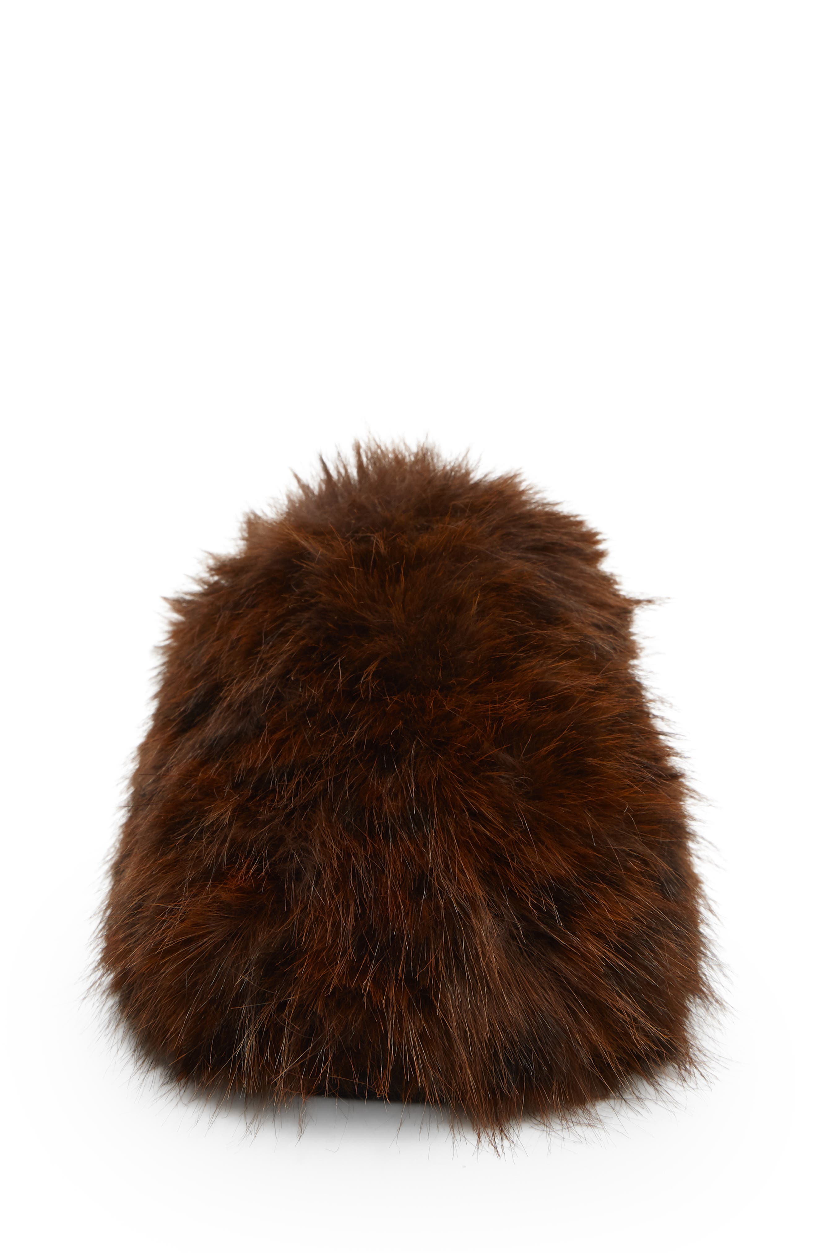Flurry Faux Fur Scuff Slipper, Alternate, color, BROWN DARK LEOPARD