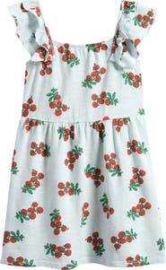 Bobo Choses Kids' Juicy Tomatoes Print Organic Cotton Dress