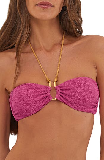 Vix Paula Hermanny Firenze Diane Bandeau Bikini Top In Pink