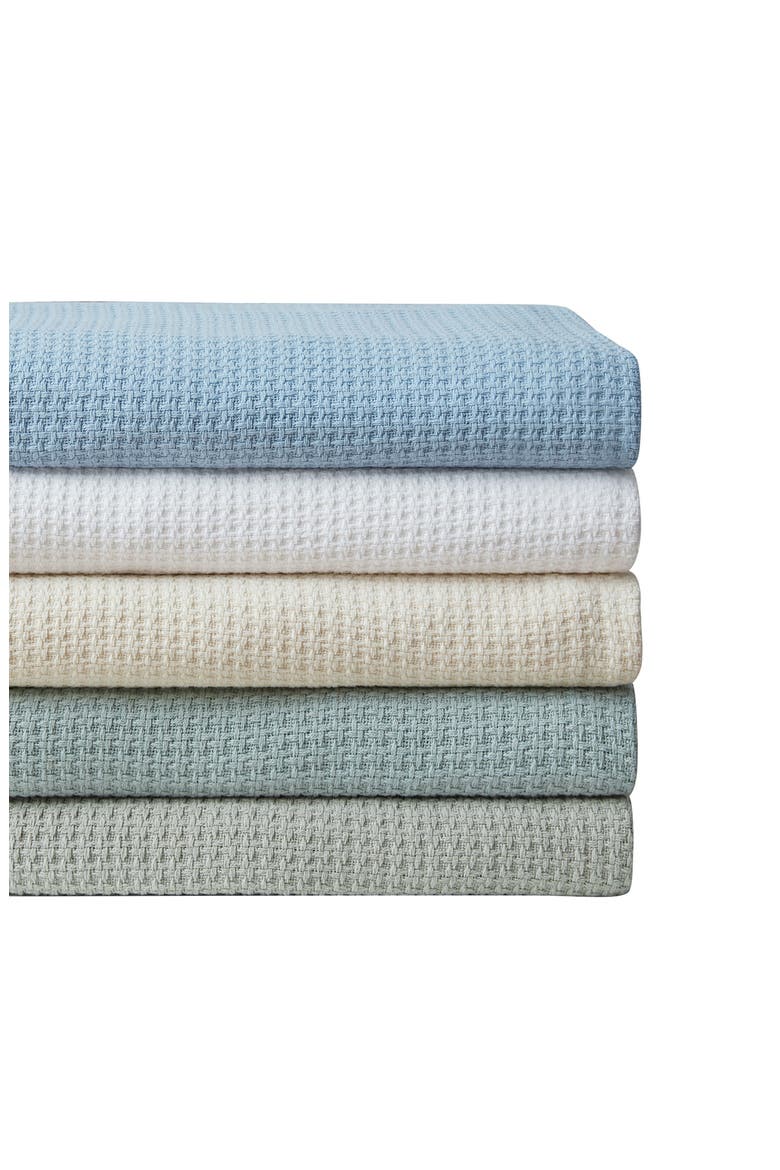Bahama Coast Cotton Blanket, Alternate, color, COASTAL BLUE