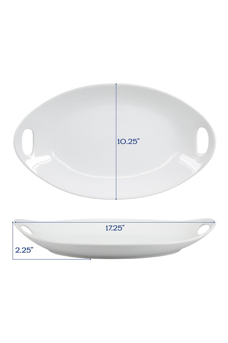 Porcelain Oval Platter, Alternate, color, WHITE