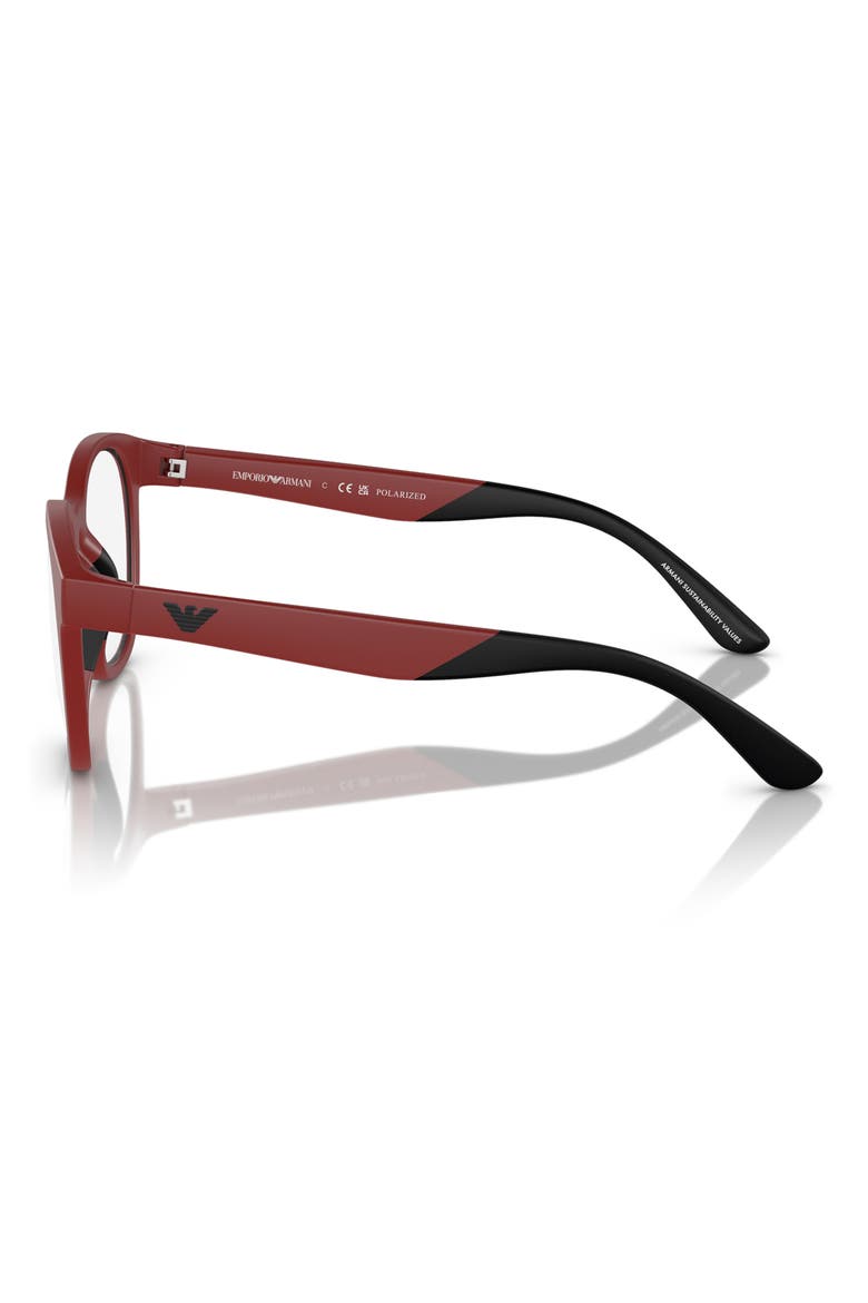 47mm Phantos Optical Glasses, Alternate, color, MATTE RED / CLEAR