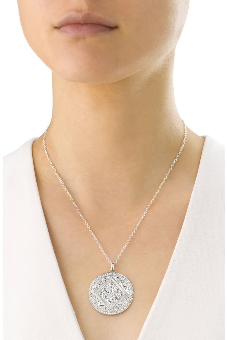 Marie Reversible Pendant Charm, Alternate, color, SILVER