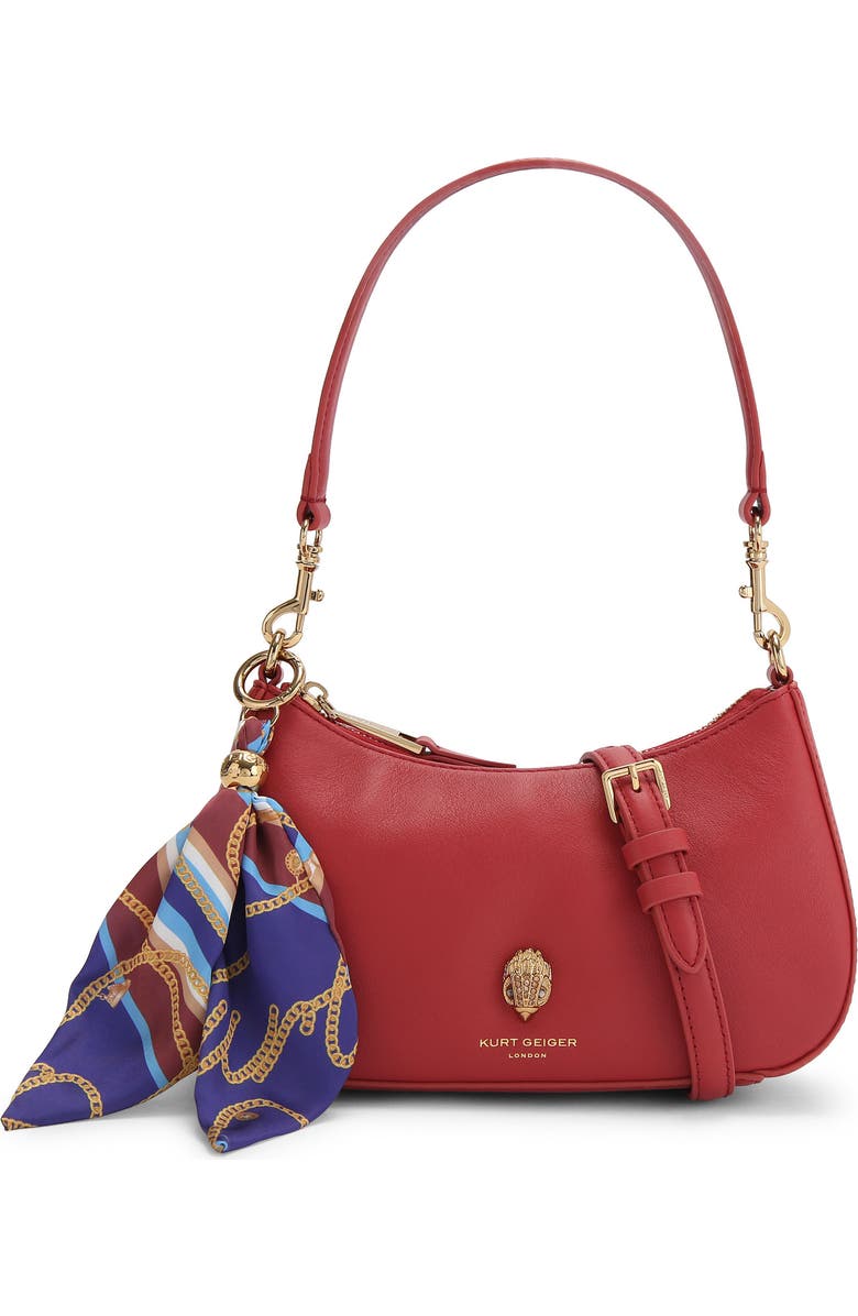 Kurt Geiger London Sloane Leather Hobo Crossbody Bag, Main, color,