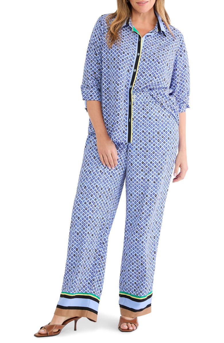 NIC+ZOE Mosaic Stripe Shirt, Alternate, color, Blue Multi