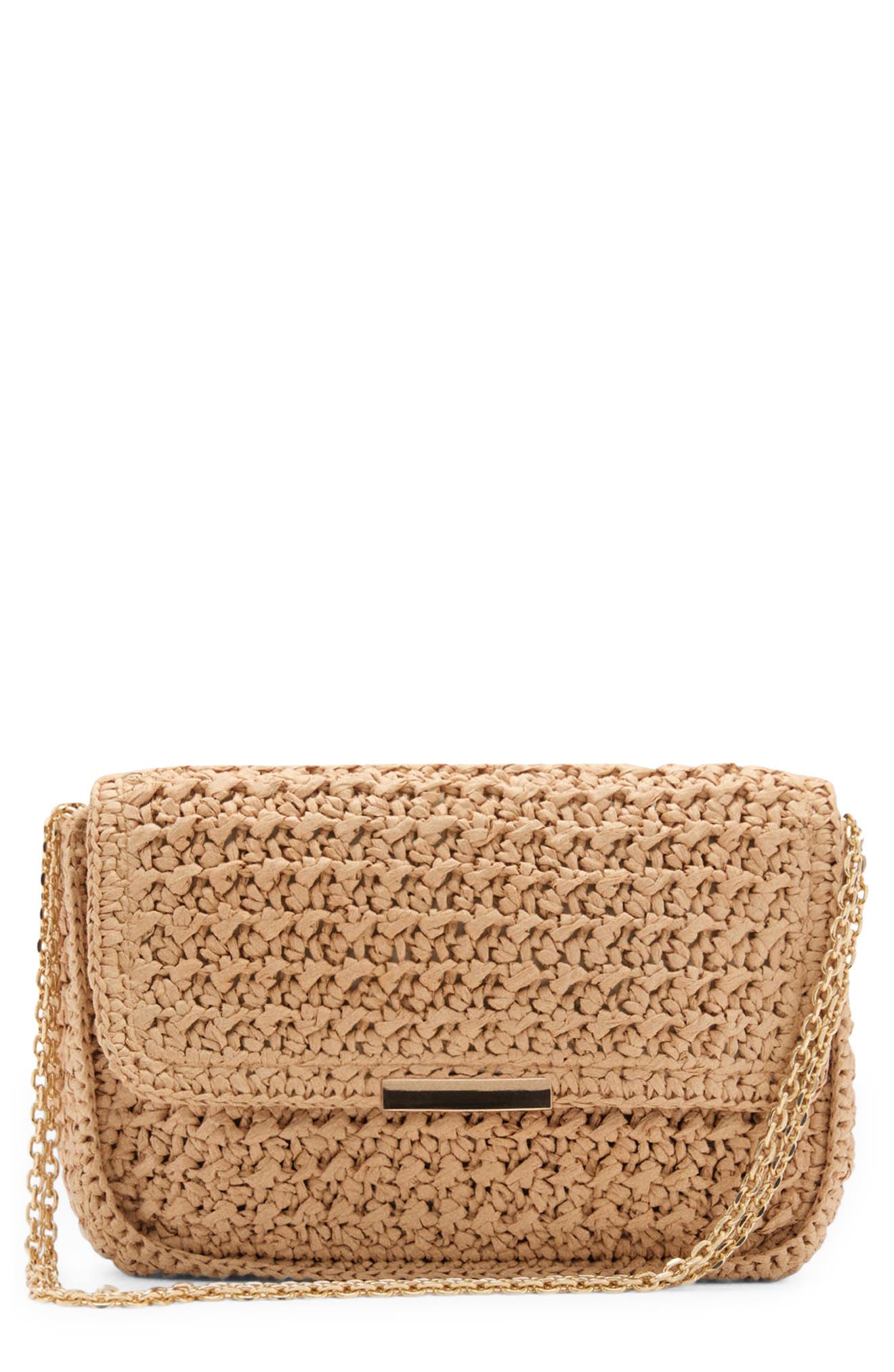 MANGO Braided Raffia Shoulder Bag, Main, color, 