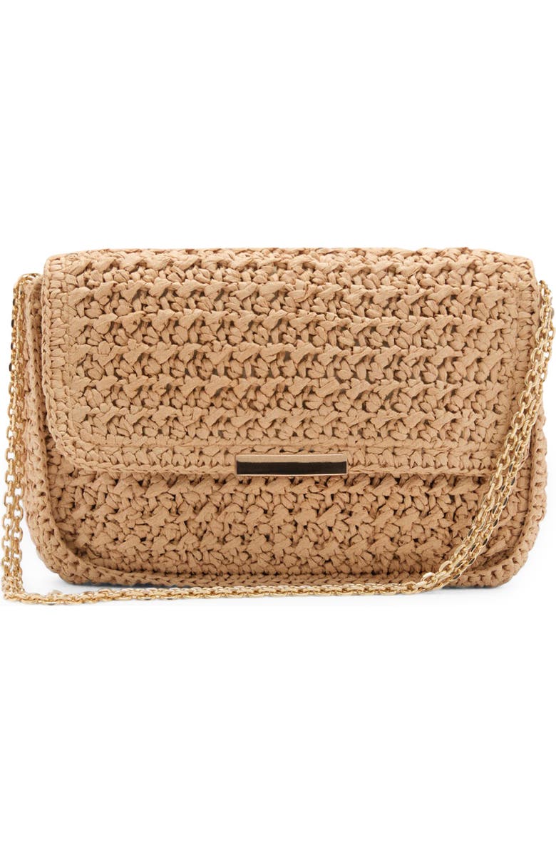 MANGO Braided Raffia Shoulder Bag, Main, color,