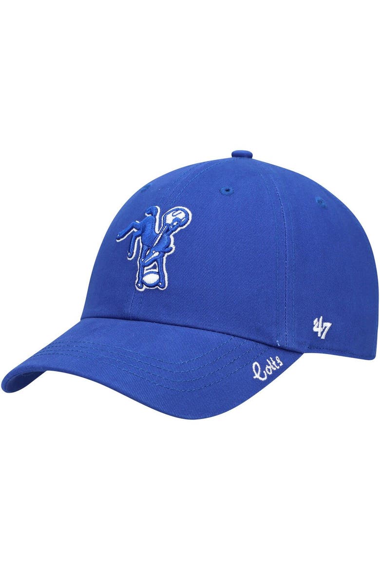 Women's '47 Royal Indianapolis Colts Miata Clean Up Legacy Adjustable Hat, Main, color, Royal