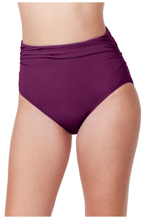 Tutti Frutti Shirred High Waist Swim Bottom