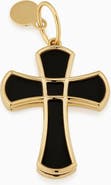 Oradina 14K Gold Bless Me Cross Pendant Charm