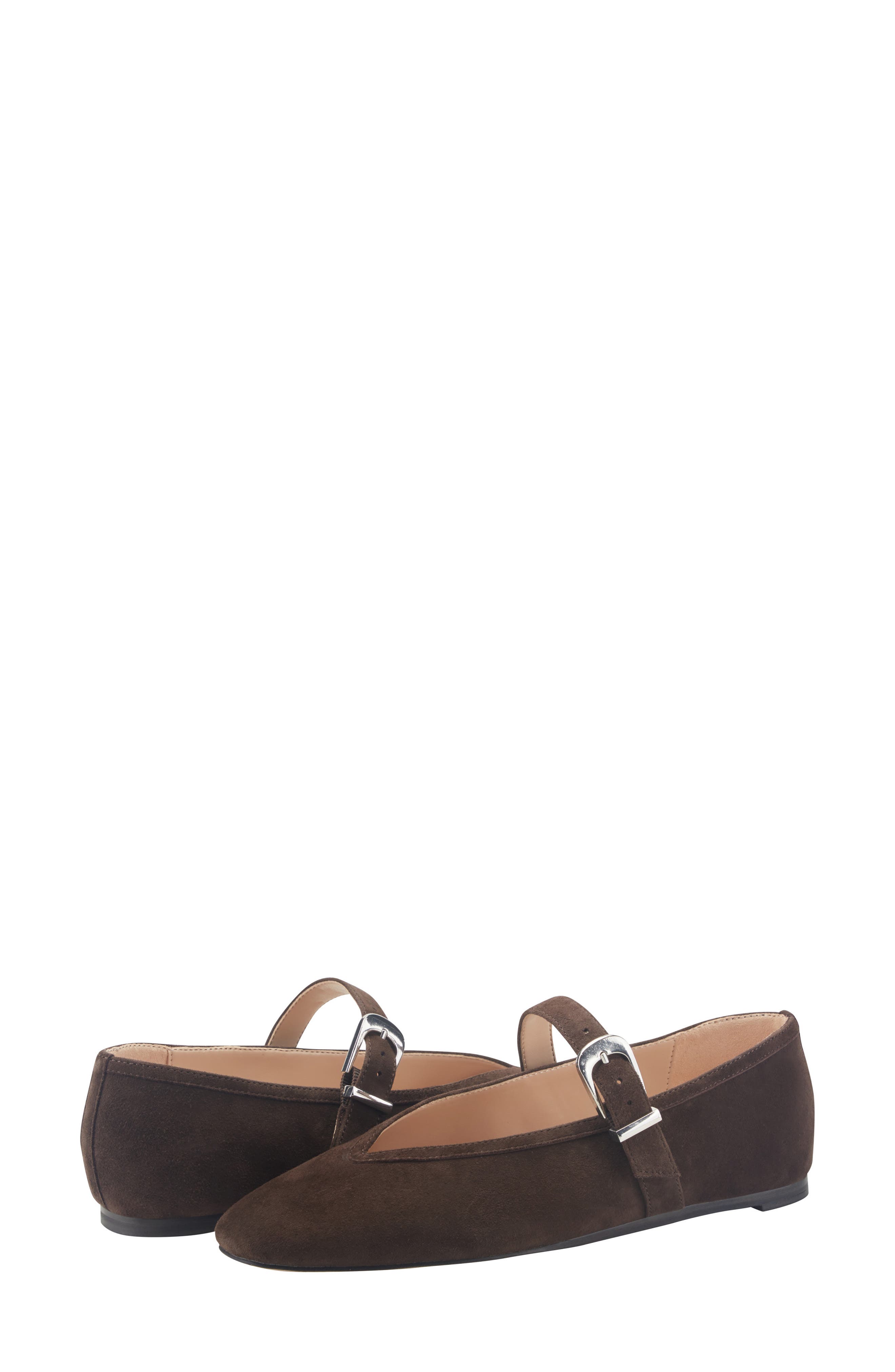 Gorga Mary Jane Flat, Alternate, color, DARK BROWN