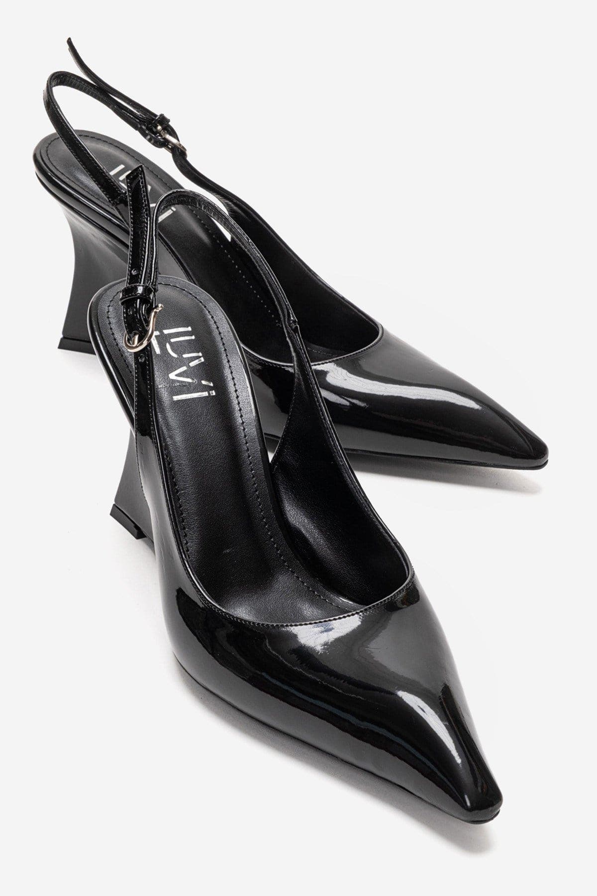 Prologue Shoes Felon Slingback Wedge Pump, Main, color, Black