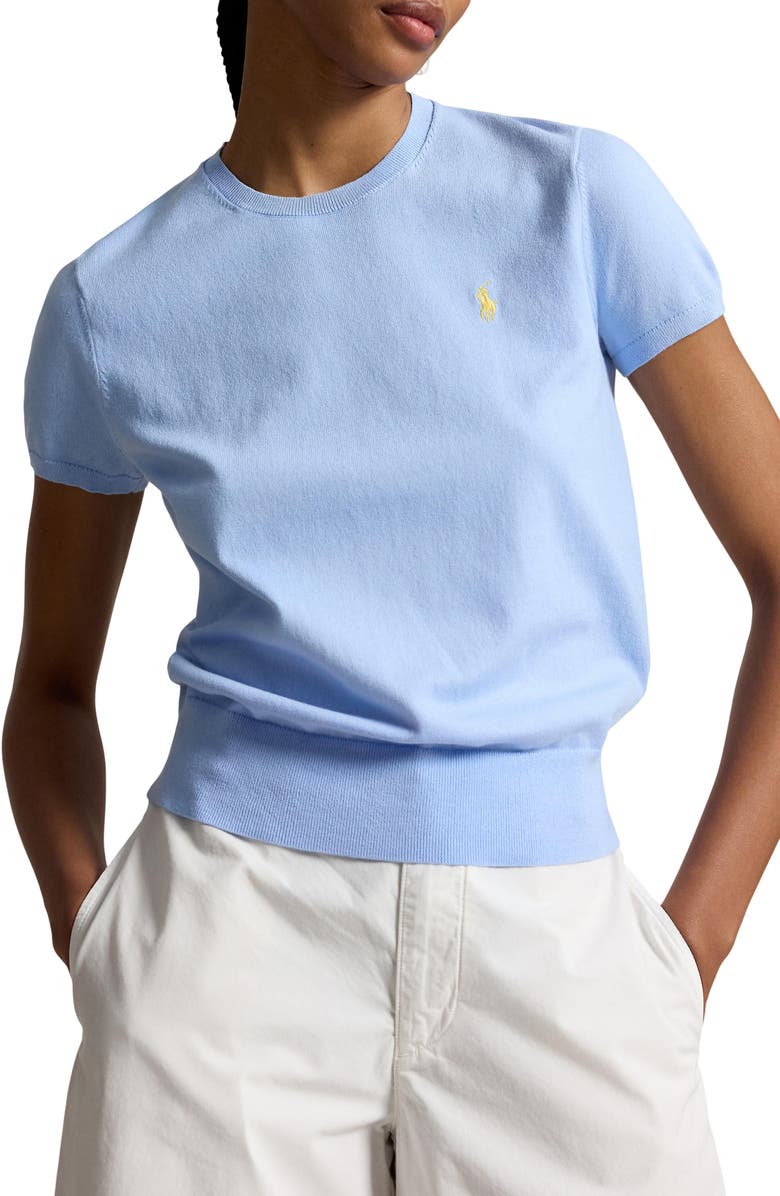 Polo Ralph Lauren Short Sleeve Crewneck Sweater, Main, color, 