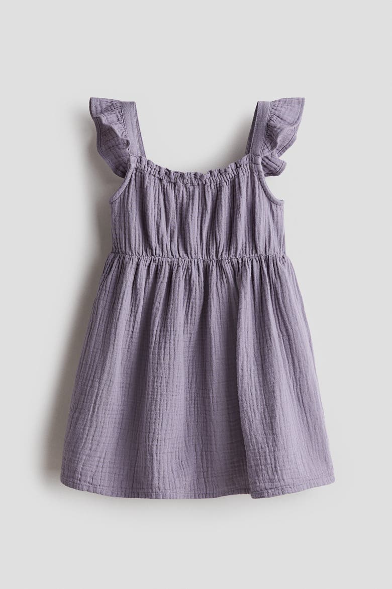 Cotton Muslin Dress, Alternate, color, Dusty purple
