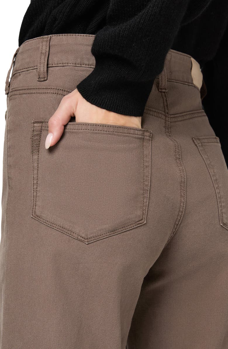 PAIGE Anessa Button Pocket High Waist Wide Leg Jeans, Alternate, color, Vintage Mushroom Taupe