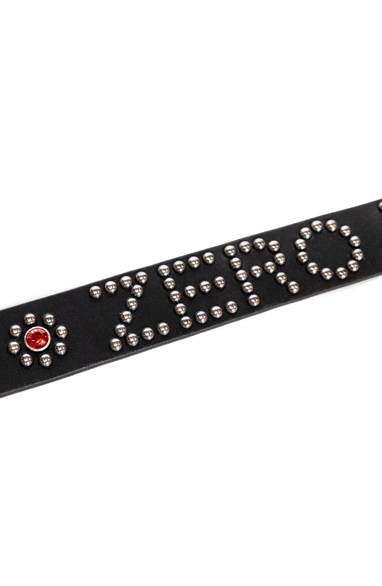 PLEASURES Zero Studded Leather Belt, Alternate, color, Black