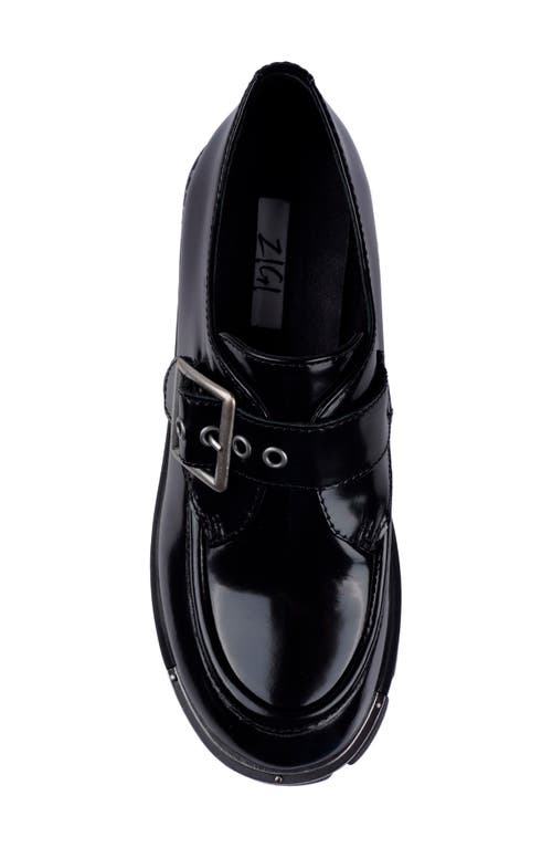 Zigi Xiomara Platform Monk Strap Shoe In Black