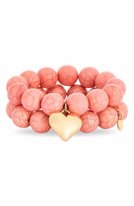 Set of 2 Beaded Stretch Bracelets