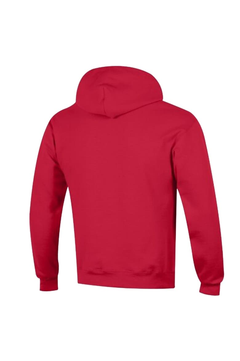 Men's Champion Red New York Giants Powerblend Arch over Logo Hoodie, Alternate, color, Red