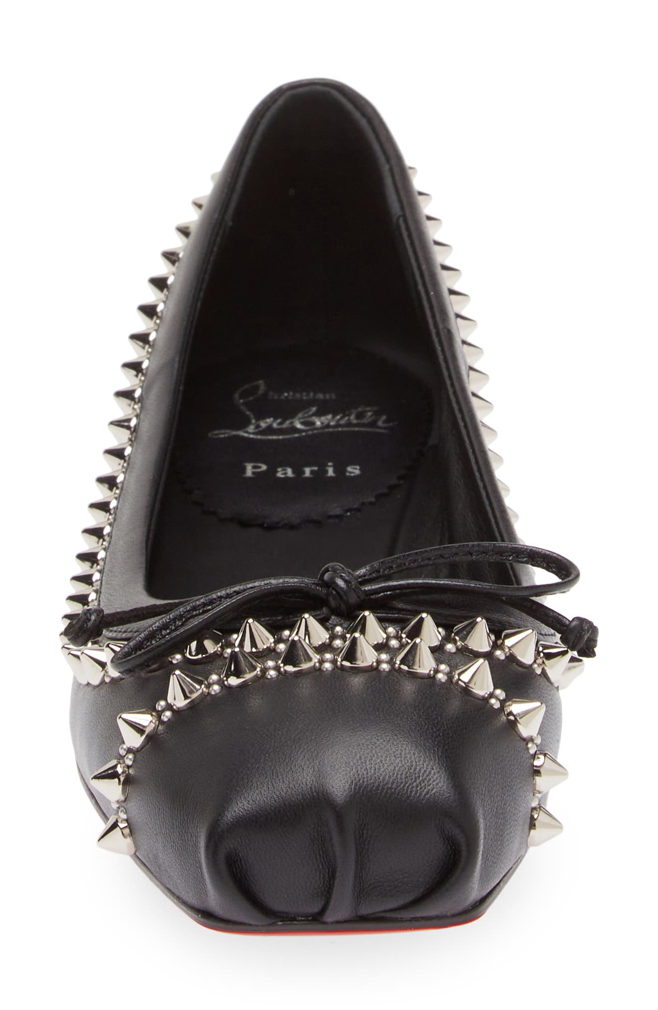 Mamadrague Spike Ballet Flat, Alternate, color, B439 BLACK/ LIN BLACK