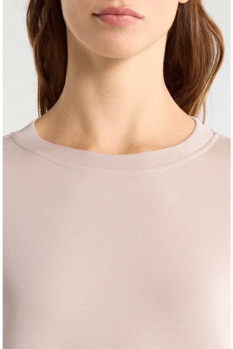 Sienna Crop Performance Sweatshirt, Alternate, color, TAN