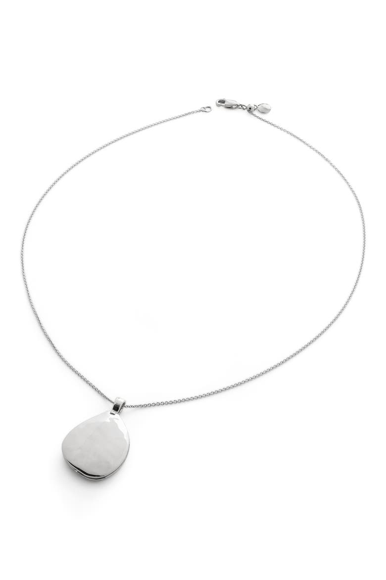 Deia Pebble Locket Necklace, Main, color, STERLING SILVER